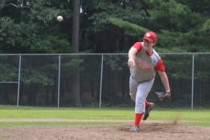 Bailey O'Shea pitched 2 2-3 for the Westfield Senior All-Stars, striking out five Agawam batters during their 6-5 win Saturday morning. 