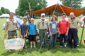 Troop 18 from Ashland setting up for the weekend. (Photo by Don Wielgus) 