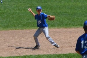Patrick Flaherty recorded two assists and a putout from his shortstop position, including helping Westfield American sit down a pair of Westfield National batters in the first inning. 