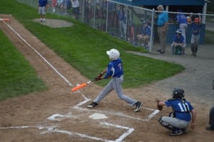 Joey Delgado pitched a scoreless inning of relief for Westfield American Wednesday night and was one of 11 batters to record at least one hit and score at least one run.