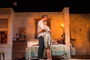 Angel Desai and Darren Pettie in “Frankie and Johnny in the Clair de Lune” at Berkshire Theatre Group. (Photo by Michelle McGady)