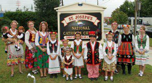 The Polish Dancers stand for a photo before entertaining the many attendees. (photo by Don Wielgus)