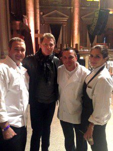 During last weekend’s Food Network New York City Wine & Food Festival, celebrity chef Bobby Flay, second from left, is seen with Rich Dowling, Joe Fernandez, and Cori Wanat. Dowling and his crew, who worked side-by-side with world-renowned chefs all weekend, will soon open The PAHK at 285 Elm Street in Westfield.