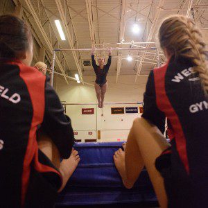 The Westfield high School gymnastics team flipped past the competition during the 2015 regular season. (File Photo)