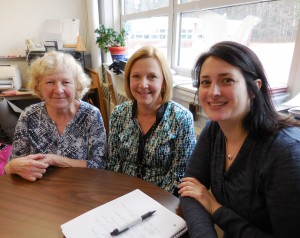 (L-R) Sue Moore, ELL Coach at Highland Elmentary, Denise Ruszala, Director of Accountability and Assessment for the District, and Mary Claire Manning, Interim Principal at Highland, oversee the program. (Photo by Amy Porter)