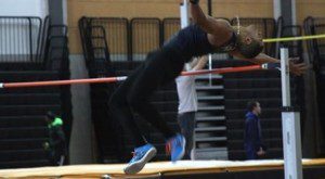 Westfield State's Travon Godette does the high jump. (WSU File Photo)