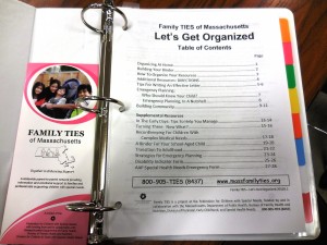 A Let's Get Organized binder was given to parents at the SEPAC workshop on Thursday. (Photo by Amy Porter)