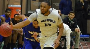Westfield State's Jose Allen pushes the ball in transition. (WSU File Photo)