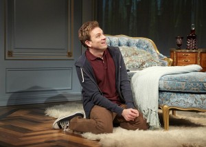 Tom Lenk in Buyer and Cellar at TheaterWorks, Hartford. (Photo by Lanny Nagler)
