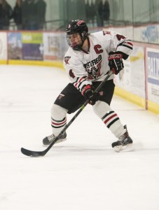 Westfield High School boys' ice hockey senior captain Mario Metallo will be critical in the Bombers' run to the playoffs. (Westfield News File Photo)