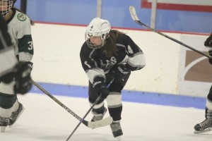 Longmeadow's Bailey Tymeson scores the eventual game-winning goal Wednesday night. (Submitted photo)