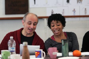 Stephen DeRosa and Rashidra Scott rehearse Anything Goes at Goodspeed. (Photo by Diane Sobolewski)