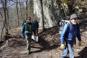 Denny Alsop sets off on a canoe trip across Massachusetts in Sheffield, Mass., on the Housatonic River to promote clean water and the clean up of the Housatonic, Monday. (Ben Garver/The Berkshire Eagle via AP) 