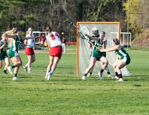 Westfield's Lexi Wood fires one on at the Minnechaug goal Thursday. (Photo by Bill Deren)
