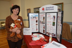 Dorothy Cichonski, a volunteer with the American Red Cross, and a member of First Congregational Church's World Service Committee, shared insights on disaster relief with First Congregational Church parishioners on Sunday morning.