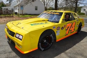 Brandon Michael and his #74 Monte Carlo that he races at the Stafford Motor Speedway.