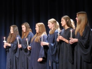 Gateway High School junior inductees for the National Honor Society at a ceremony on Wednesday. (Photo by Amy Porter)