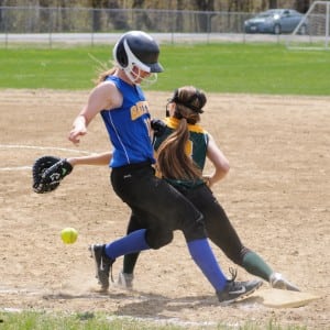 The Gateway and Southwick high school softball teams collided Saturday in Huntington. (Photo by Marc St. Onge)