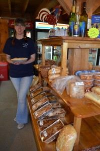 Kosinski Farms associate Wendy Tetreault enjoys baking and notes one of the farm's specialties is its blueberry pie. 