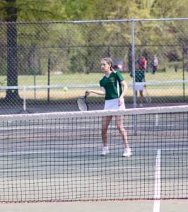 Jessica Demers helps lead St. Mary to a sweep Thursday. (Submitted photo)