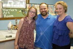 Portion of the Jones family (from left to right): ShyAnne, Steven and Brenda.