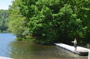 Robert D'Avignon, assistant scout executive, Boy Scouts of America, Western Massachusetts Council, casts a line on the lake in Russell that will be the backdrop for a free family fishing event slated June 11.