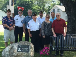 Bobby Callahan Westfield Veterans Services, Paul Nimchick AL Post 124, Mayor Brian Sullivan, Edward Crevier AL Post 454, Joe Delaney AL Post 124, City Council President Brent Bean, Tara Bean and Jack Quinn, great-nephew of John Hussey. Pictures provided by: Denise Quinn. (Photo submitted)