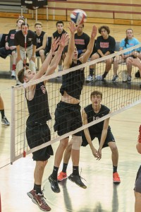 The Westfield High School boys' volleyball team, winners of two straight Western Massachusetts Division I titles, begins state tournament play Friday night. (Staff Photo)