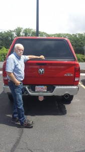 Tom Ricardi and his license plate.