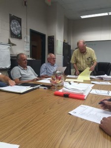 The Lake Management Committee discusses boating concerns on Congamond Lake. (Photo by Greg Fitzpatrick)