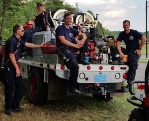 A group of Southwick firefighters. This photo may be used in the calendar. Photo provided by Jessica Bishop.
