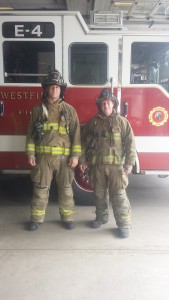 Westfield firefighters Joe Manfredi, who has been on the department for five years, and Matt Marchesi, who has been on the department for 21 years. 