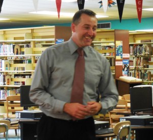 Westfield High School Principal Charles Jendrysik at Meet and Greet. (Photo by Amy Porter)