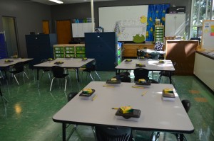 Terry Mason's first grade class is all set for students arriving Sept. 1 at the Southampton Road Elementary School in Westfield.