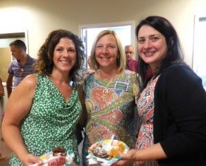 (L-RO Highland Elementary School's new Assistant Principal Jill Phelan, Director of Assessment Denise Ruszala, and Highland Principal Mary Claire Manning at open house. (Photo by Amy Porter)
