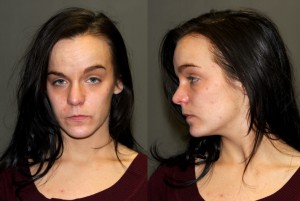 Megan Phelon's mug shot from her January 2015 arrest.