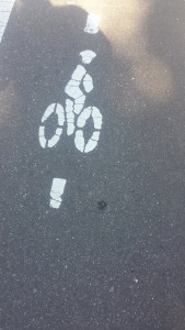 A "bicycle recognition" symbol.