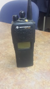 One of the Motorola radios given to WSU Police.