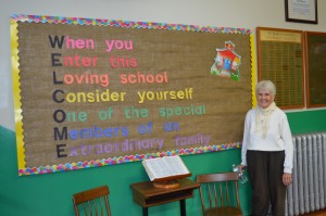 Sr. Jane Morrissey, SSJ, returned to St. Mary's Elementary School in Westfield recently.
