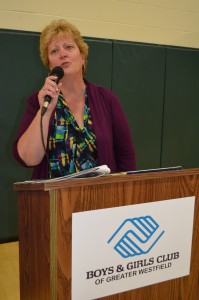 Kellie Brown thanked all of the Boys & Girls Club of Greater Westfield supporters and staff during an awards presentation for all they do for the club members.