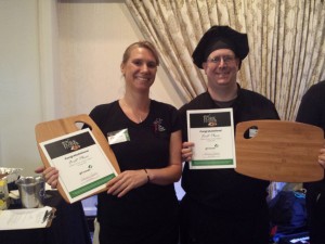 Claudine Gaj, owner of Magic Spoon Personal Chef Service of Monson and John Slattery of Papp's Bar & Grill in Westfield were 2015 People's Choice winners at the annual Girl Scout culinary competition.