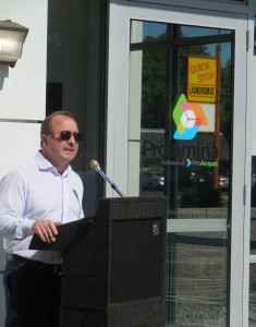 ProAmpac CEO Greg Tucker expressed his appreciation to the City of Westfield at the ribbon-cutting. (Photo by Amy Porter)