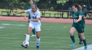 Michaela St. Cyr netted Westfield's goal in a 2-1 OT loss to Fitchburg State. (Photo courtesy of Westfield State University Sports)