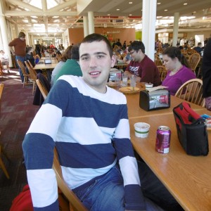 Alec Murray, another Westfield student at Westfield State, enjoys going to activities on campus. (Photo by Amy Porter)