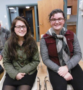 Gateway senior Anna Pless and junior Audrey Gamble said that students were not enthusiastic about working on snow days. (Photo by Amy Porter)