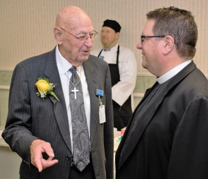 Jack Wolfe is leaving Baystate Noble to assist his minister, Tom Collard of Christ Cathedral Church in Springfield, in setting up a program to visit the sick and shut-ins who are unable to come to church. (Photo by Lynn F. Boscher)