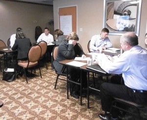 Participants broke into small groups to brainstorm ideas for the Task Force. (Photo by Amy Porter)