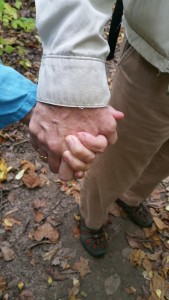 Dan and Angie Boyle almost always hold hands on the trail.