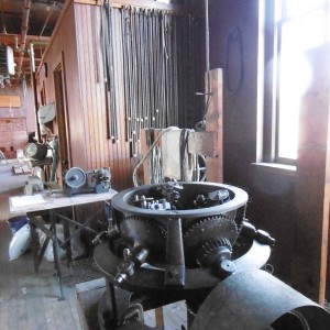 An 1850's plaiting machine used to braid whip coverings. (Photo by Amy Porter)