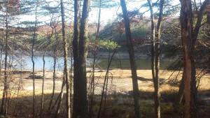 A picture of the Granville reservoir on Nov. 14. The shore is expanded and clearly visible, showing obvious drought conditions. (WNG File Photo)